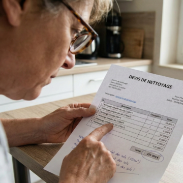 Vérification des prix sur un devis d'entreprise de nettoyage