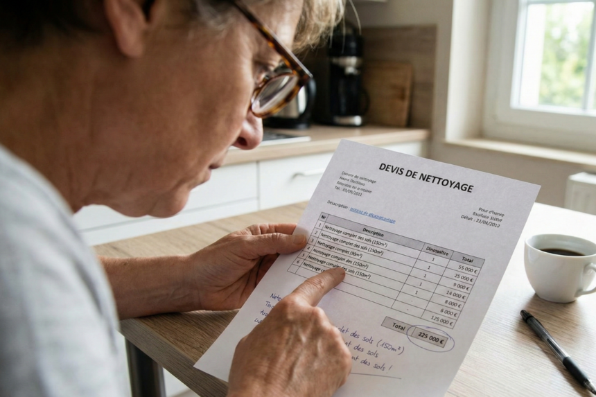 Vérification des prix sur un devis d'entreprise de nettoyage Vérification des prix sur un devis d'entreprise de nettoyage