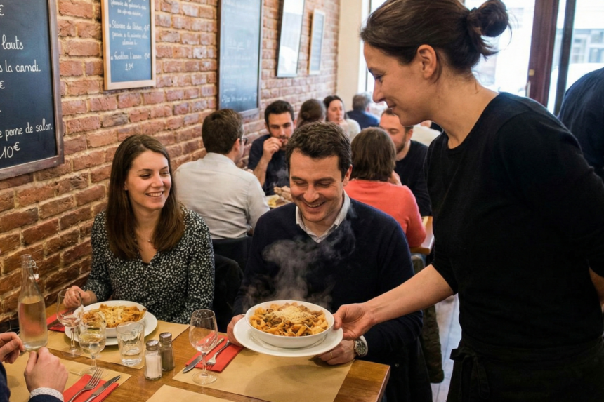 Assiette gourmande faite maison dans un restaurant
