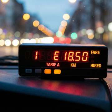 compteur du tarif d'un taxi