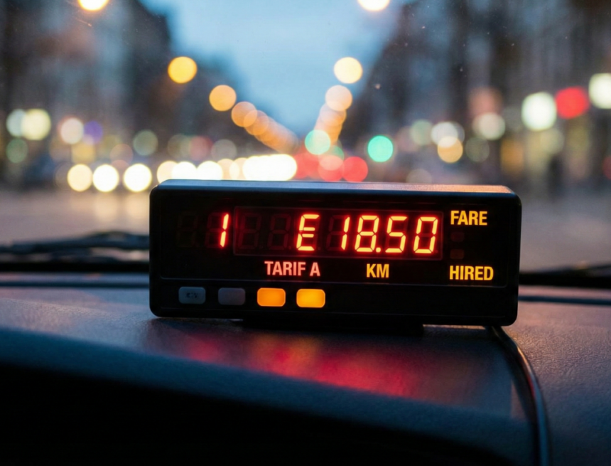 compteur du tarif d'un taxi compteur du tarif d'un taxi