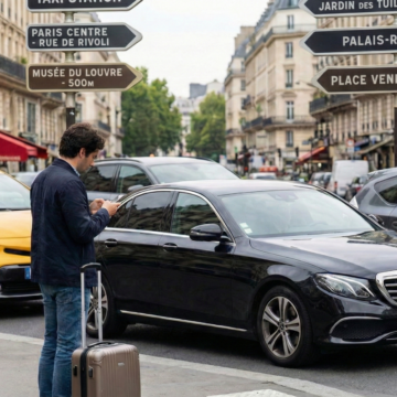 Passager qui hésite entre réserver un taxi ou un chauffeur VTC
